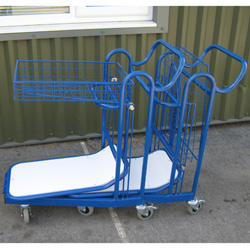 Nesting Trolley with Folding Basket Tray - Leading Convenience Store Group